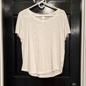 H&M Basics White Scoop Neck T-Shirt Small